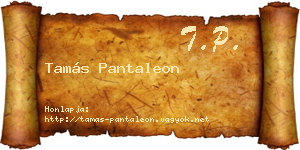 Tamás Pantaleon névjegykártya