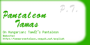 pantaleon tamas business card